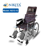 Xe lăn tay ngả giường có bô Nikita N213-1