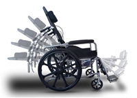 Xe lăn tay ngả giường bằng pittong có lót nệm N216-3PTX